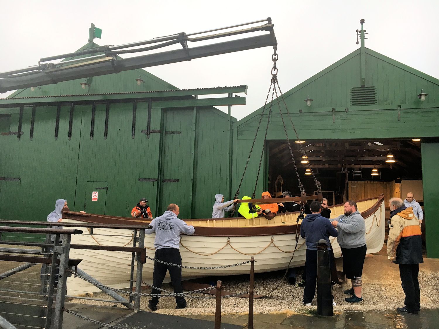 Heavy Lifting in preparation for Shetland Boat Week