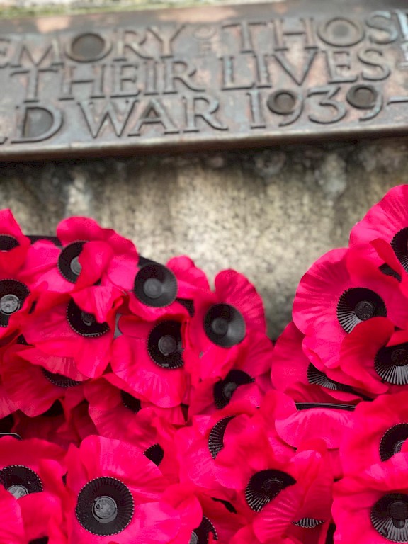 Shetland War Memorial at Hillhead, November 2020